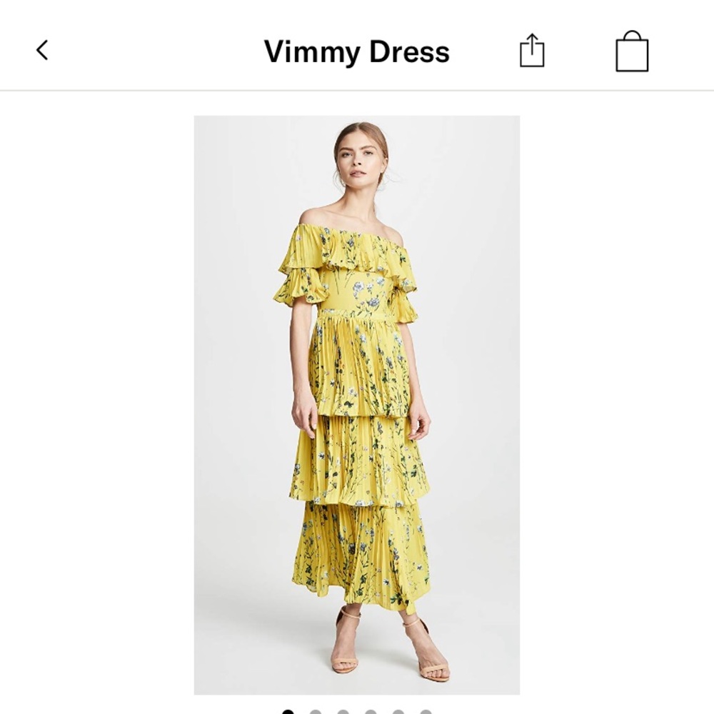 Yellow floral ruffle dress